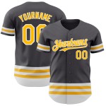 Steel Jersey Baseball Gold-Weiß Grau Authentic Line Custom Steel Jersey Baseball Gold-Weiß Grau Authentic Line Custom