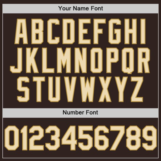 Creme-Old Authentic Jersey Custom Gold Line Brown Baseball Creme-Old Authentic Jersey Custom Gold Line Brown Baseball