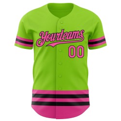 Custom Line Grün Baseball Authentic Pink-Schwarz Trikot Neon Custom Line Grün Baseball Authentic Pink-Schwarz Trikot Neon