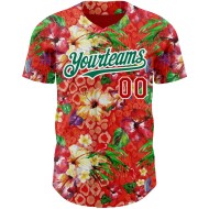 Baseball Kelly Jersey Custom Grün-Weiß Blumenmuster Big Northeast Authentic Design Rot 3D China Baseball Kelly Jersey Custom Grün-Weiß Blumenmuster Big Northeast Authentic Design Rot 3D China