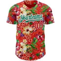 Baseball Kelly Jersey Custom Grün-Weiß Blumenmuster Big Northeast Authentic Design Rot 3D China Baseball Kelly Jersey Custom Grün-Weiß Blumenmuster Big Northeast Authentic Design Rot 3D China