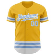 Goldblau-Weiß Authentic Jersey Custom Light Baseball Line Goldblau-Weiß Authentic Jersey Custom Light Baseball Line