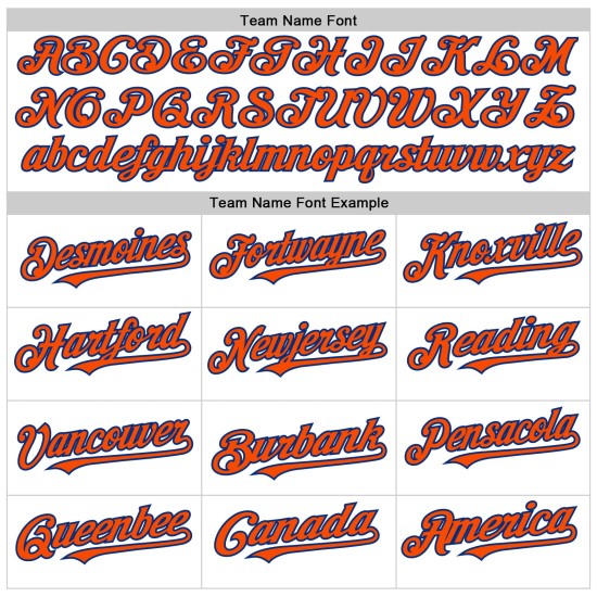 Orange-Royal Weiß Baseball Custom Line Trikot Authentic Orange-Royal Weiß Baseball Custom Line Trikot Authentic
