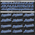Schwarz Weiß-Royal Baseball Jersey Split Pinstripe Mode Authentische Custom Schwarz Weiß-Royal Baseball Jersey Split Pinstripe Mode Authentische Custom