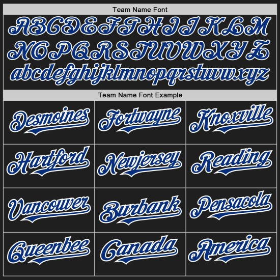 Schwarz Weiß-Royal Baseball Jersey Split Pinstripe Mode Authentische Custom Schwarz Weiß-Royal Baseball Jersey Split Pinstripe Mode Authentische Custom