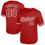Custom Authentic Throwback Mesh Rot Weiß-Grau Baseball Jersey Custom Authentic Throwback Mesh Rot Weiß-Grau Baseball Jersey