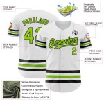 Line Custom Grün-Schwarz Neon Baseball Trikot Weiß Authentic Line Custom Grün-Schwarz Neon Baseball Trikot Weiß Authentic